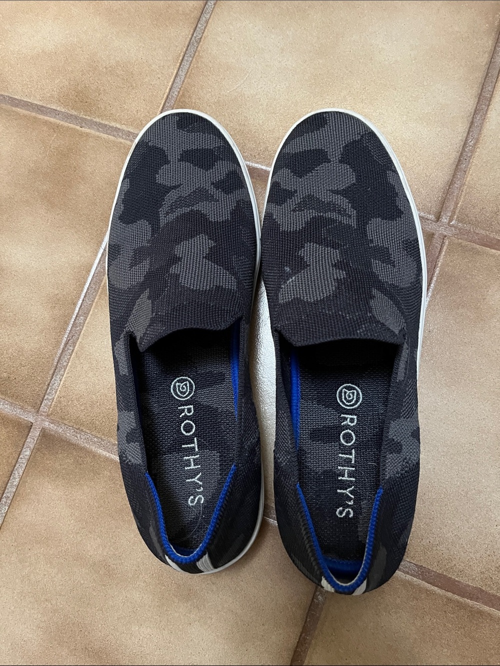 ROTHY’S Camo Slip On Sneakers in Grey